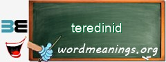 WordMeaning blackboard for teredinid